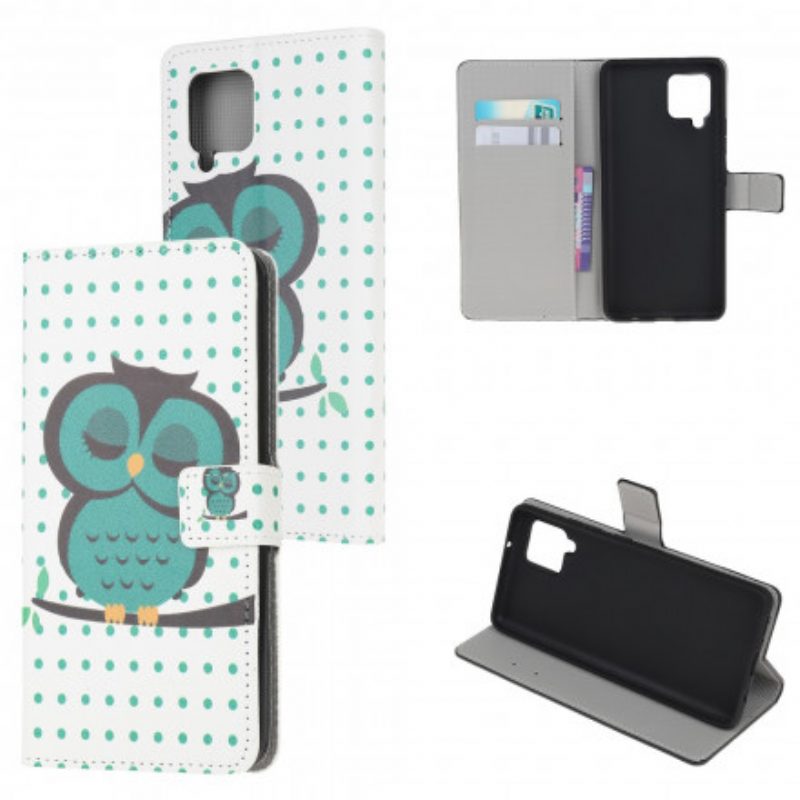 Folio Cover Samsung Galaxy A22 Gufo Addormentato