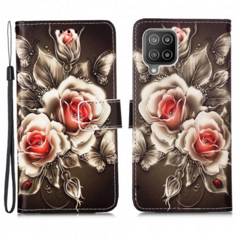 Folio Cover Samsung Galaxy A22 Rose D'oro