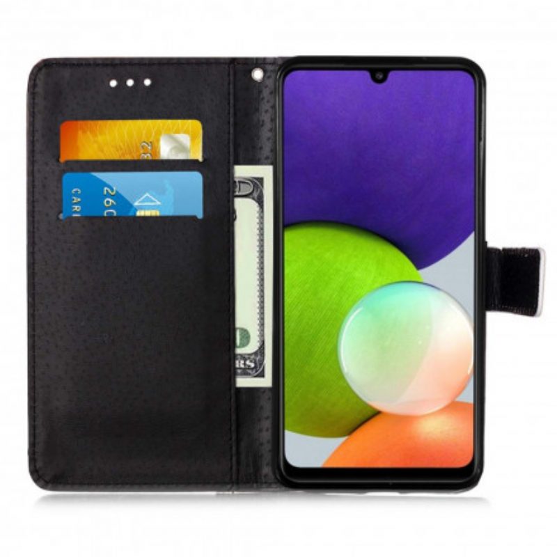 Folio Cover Samsung Galaxy A22 Rose D'oro