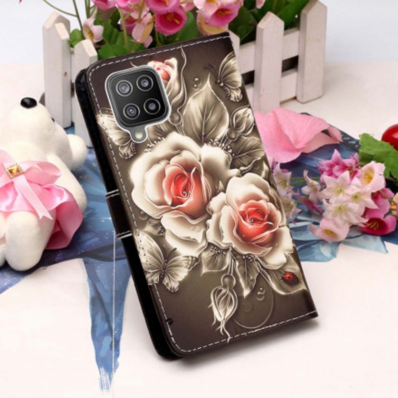 Folio Cover Samsung Galaxy A22 Rose D'oro