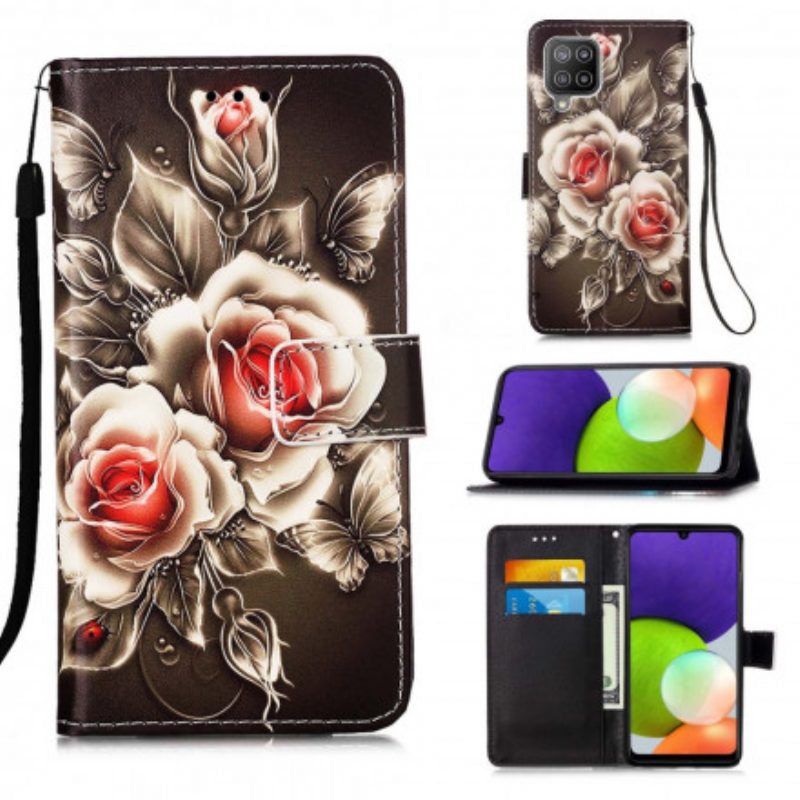 Folio Cover Samsung Galaxy A22 Rose D'oro