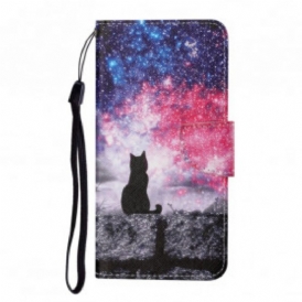 Folio Cover Samsung Galaxy A22 Storie Di Gatti Con Cordino