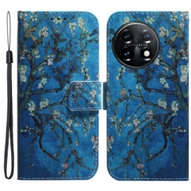 Custodia in pelle OnePlus 11 5G Albero In Fiore Premium