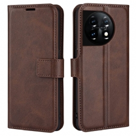 Custodia in pelle OnePlus 11 5G Effetto Pelle Estremamente Sottile