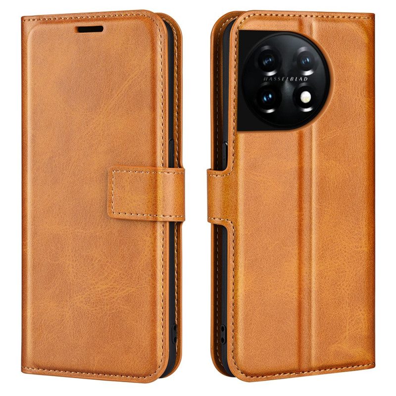 Custodia in pelle OnePlus 11 5G Effetto Pelle Estremamente Sottile
