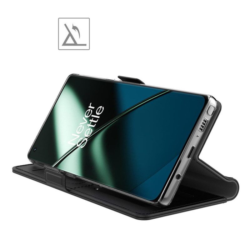 Custodia in pelle OnePlus 11 5G Specchio Removibile E Portacarte