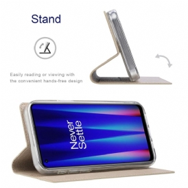 Custodia in pelle OnePlus 11 5G Struttura Del Tessuto Vili
