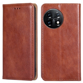 Folio Cover OnePlus 11 5G Custodia in pelle Cuciture In Ecopelle
