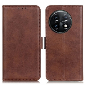 Folio Cover OnePlus 11 5G Custodia in pelle Doppio Lembo
