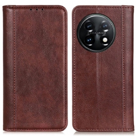 Folio Cover OnePlus 11 5G Custodia in pelle Elegante Pelle Crosta
