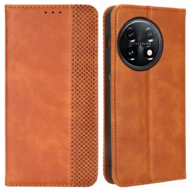 Folio Cover OnePlus 11 5G Custodia in pelle Stile Stilizzato In Pelle