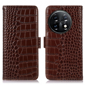 Folio Cover OnePlus 11 5G Rfid Stile Coccodrillo