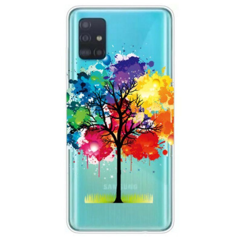 Cover Samsung Galaxy A71 Albero Dell'acquerello Senza Soluzione Di Continuità