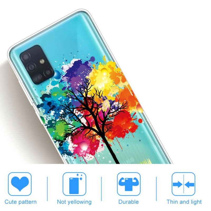 Cover Samsung Galaxy A71 Albero Dell'acquerello Senza Soluzione Di Continuità