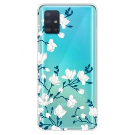 Cover Samsung Galaxy A71 Fiori Bianchi