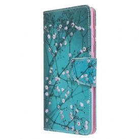 Custodia in pelle Samsung Galaxy A71 Albero In Fiore