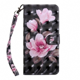 Custodia in pelle Samsung Galaxy A71 Fiori Sbocciati