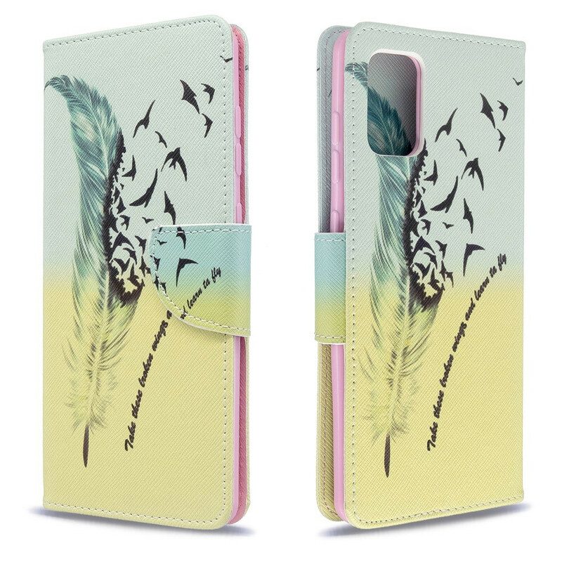 Custodia in pelle Samsung Galaxy A71 Impara A Volare