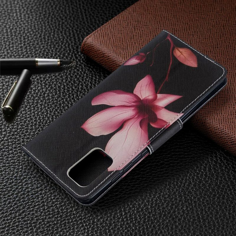Folio Cover Samsung Galaxy A71 Fiore Rosa