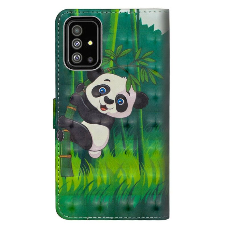 Folio Cover Samsung Galaxy A71 Panda E Bambù