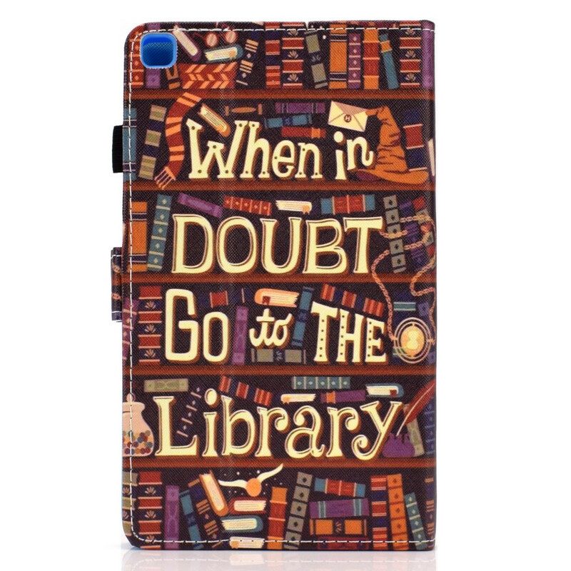 Custodia A Portafoglio Samsung Galaxy Tab A7 Lite Biblioteca