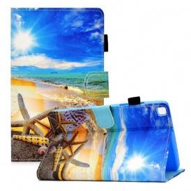 Custodia A Portafoglio Samsung Galaxy Tab A7 Lite Divertimento In Spiaggia