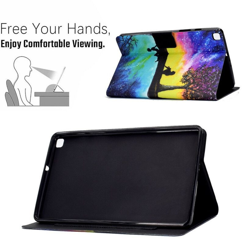 Custodia A Portafoglio Samsung Galaxy Tab A7 Lite Fantasticheria Sotto L'albero
