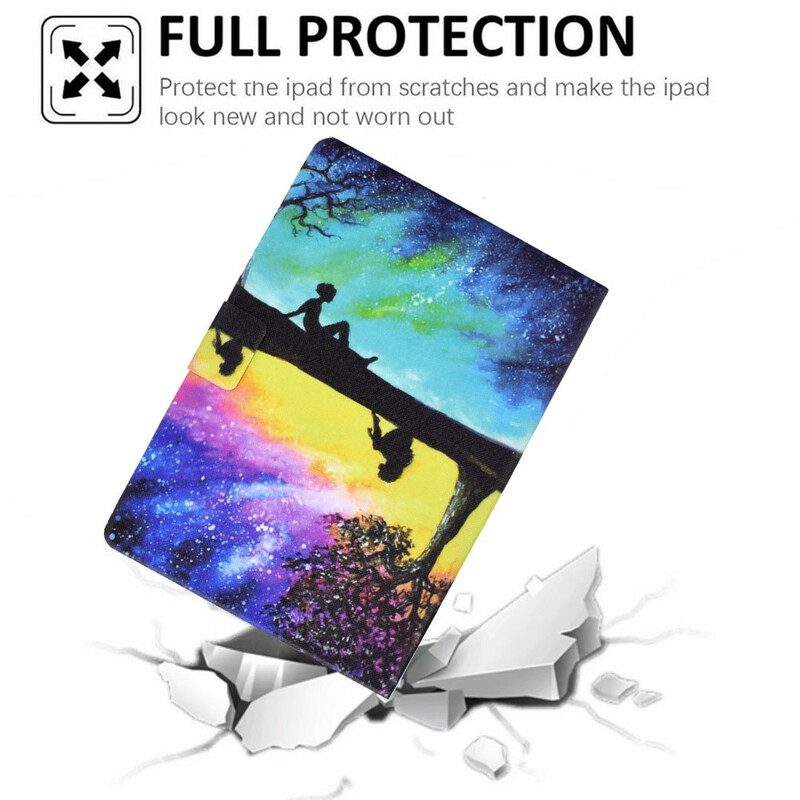 Custodia A Portafoglio Samsung Galaxy Tab A7 Lite Fantasticheria Sotto L'albero