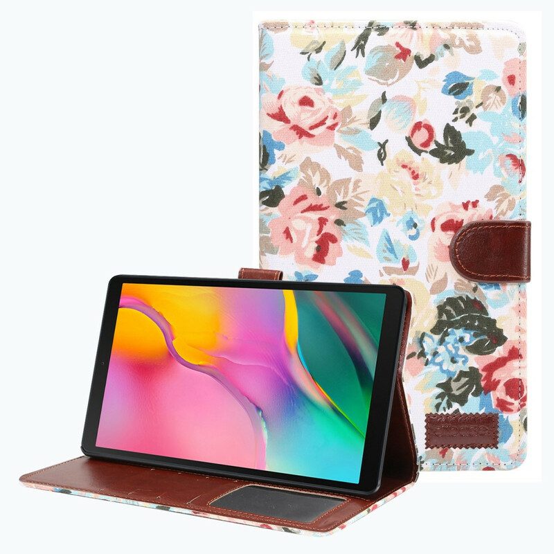 Custodia A Portafoglio Samsung Galaxy Tab A7 Lite Fiori Di Libertà