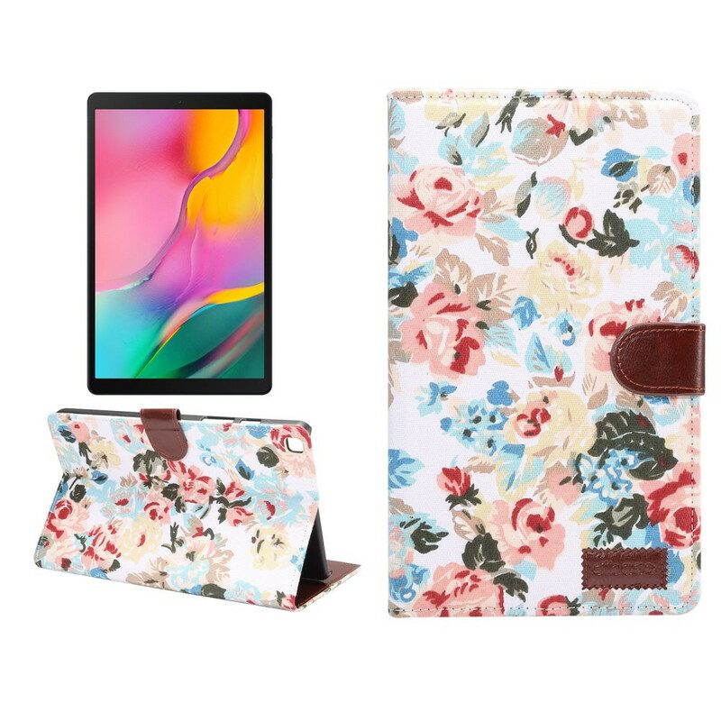 Custodia A Portafoglio Samsung Galaxy Tab A7 Lite Fiori Di Libertà