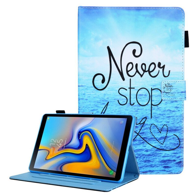 Custodia A Portafoglio Samsung Galaxy Tab A7 Lite Non Smettere Mai Di Sognare