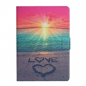 Custodia in pelle Samsung Galaxy Tab A7 Lite Amore Al Tramonto