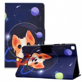 Custodia in pelle Samsung Galaxy Tab A7 Lite Cane Spaziale