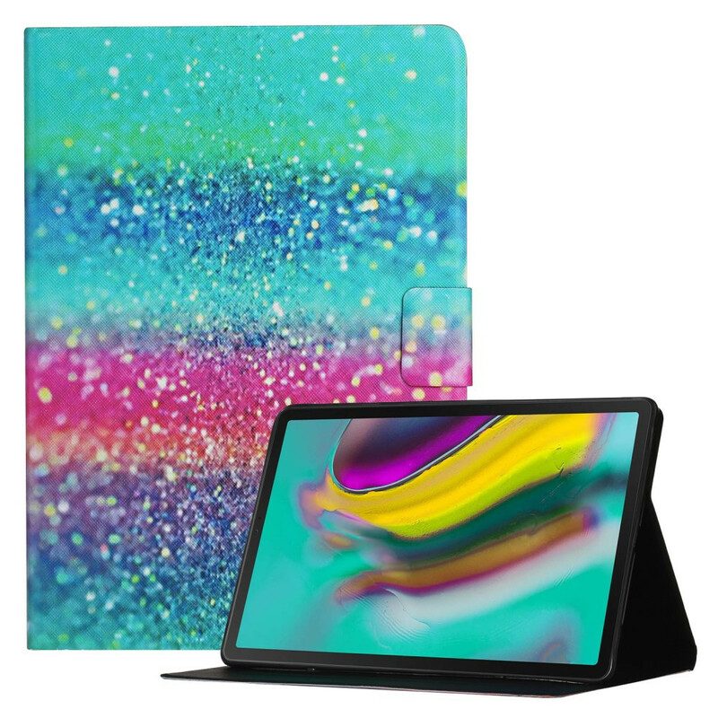 Custodia in pelle Samsung Galaxy Tab A7 Lite Disegno Paillettes