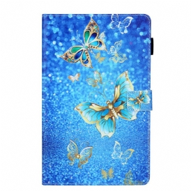 Custodia in pelle Samsung Galaxy Tab A7 Lite Farfalle