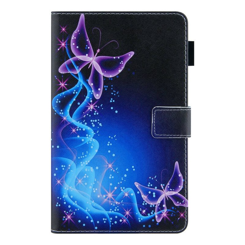 Custodia in pelle Samsung Galaxy Tab A7 Lite Farfalle Colorate