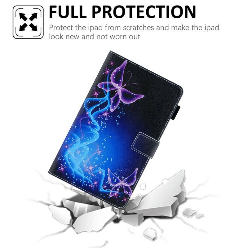 Custodia in pelle Samsung Galaxy Tab A7 Lite Farfalle Colorate