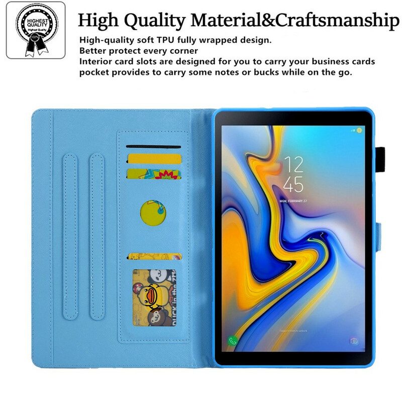 Custodia in pelle Samsung Galaxy Tab A7 Lite Farfalle Colorate