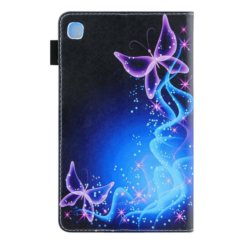 Custodia in pelle Samsung Galaxy Tab A7 Lite Farfalle Colorate