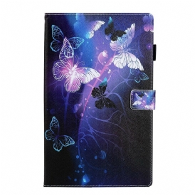 Custodia in pelle Samsung Galaxy Tab A7 Lite Farfalle Magiche