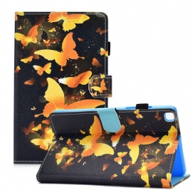 Custodia in pelle Samsung Galaxy Tab A7 Lite Farfalle Uniche