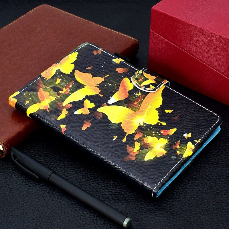Custodia in pelle Samsung Galaxy Tab A7 Lite Farfalle Uniche