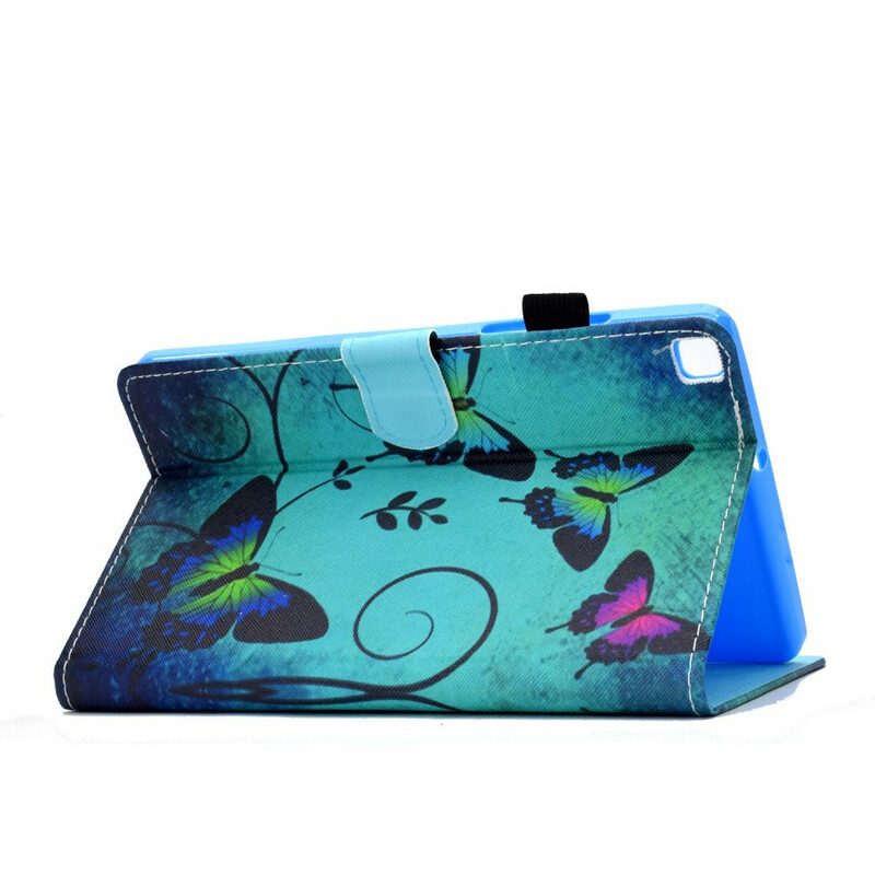 Custodia in pelle Samsung Galaxy Tab A7 Lite Farfalle Uniche