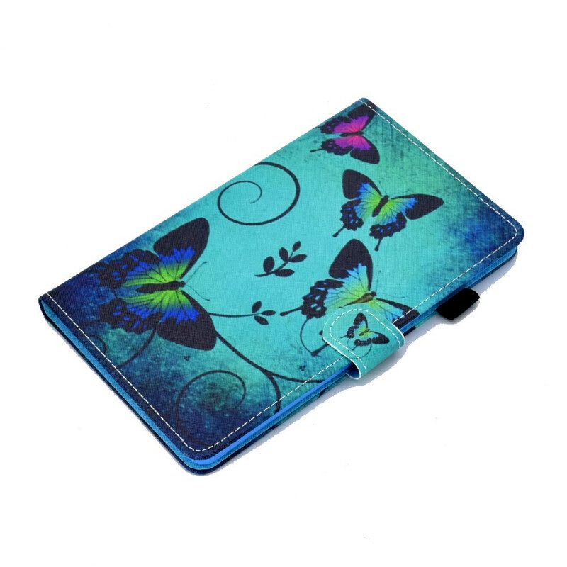 Custodia in pelle Samsung Galaxy Tab A7 Lite Farfalle Uniche