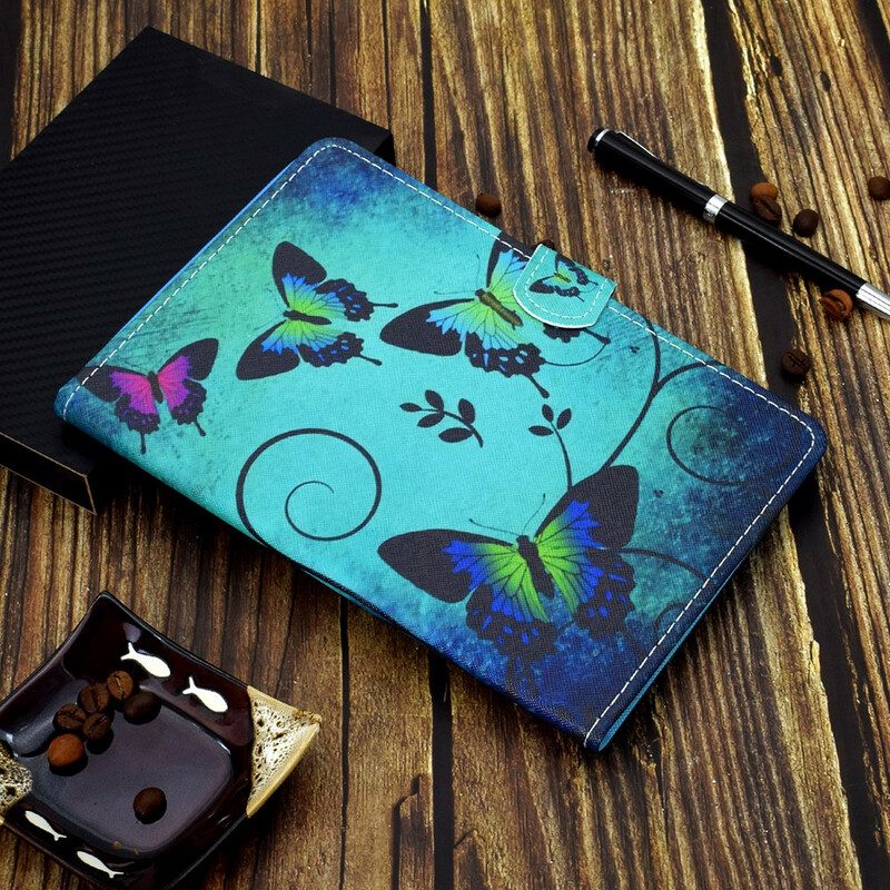 Custodia in pelle Samsung Galaxy Tab A7 Lite Farfalle Uniche