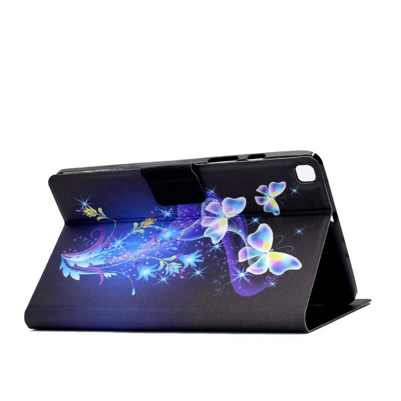 Custodia in pelle Samsung Galaxy Tab A7 Lite Farfalle In Volo
