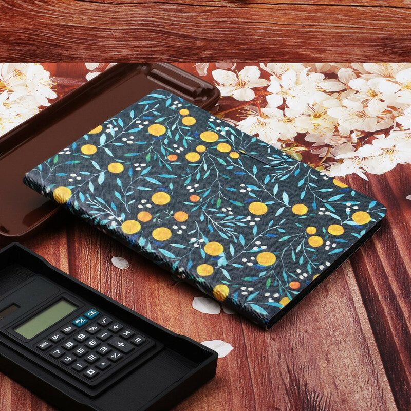 Custodia in pelle Samsung Galaxy Tab A7 Lite Fiori Fiori Fiori