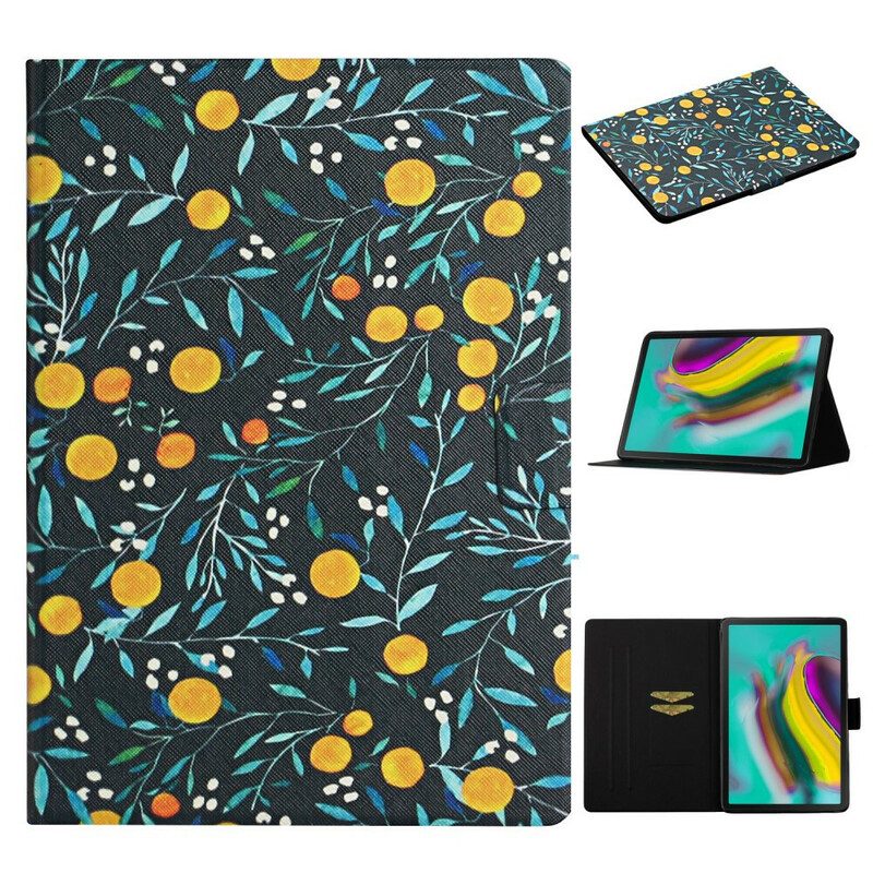 Custodia in pelle Samsung Galaxy Tab A7 Lite Fiori Fiori Fiori