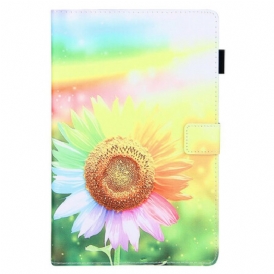 Custodia in pelle Samsung Galaxy Tab A7 Lite Fiori Al Sole