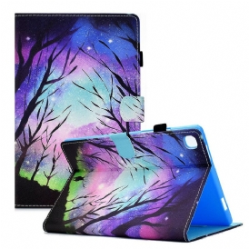 Custodia in pelle Samsung Galaxy Tab A7 Lite Foresta Notturna